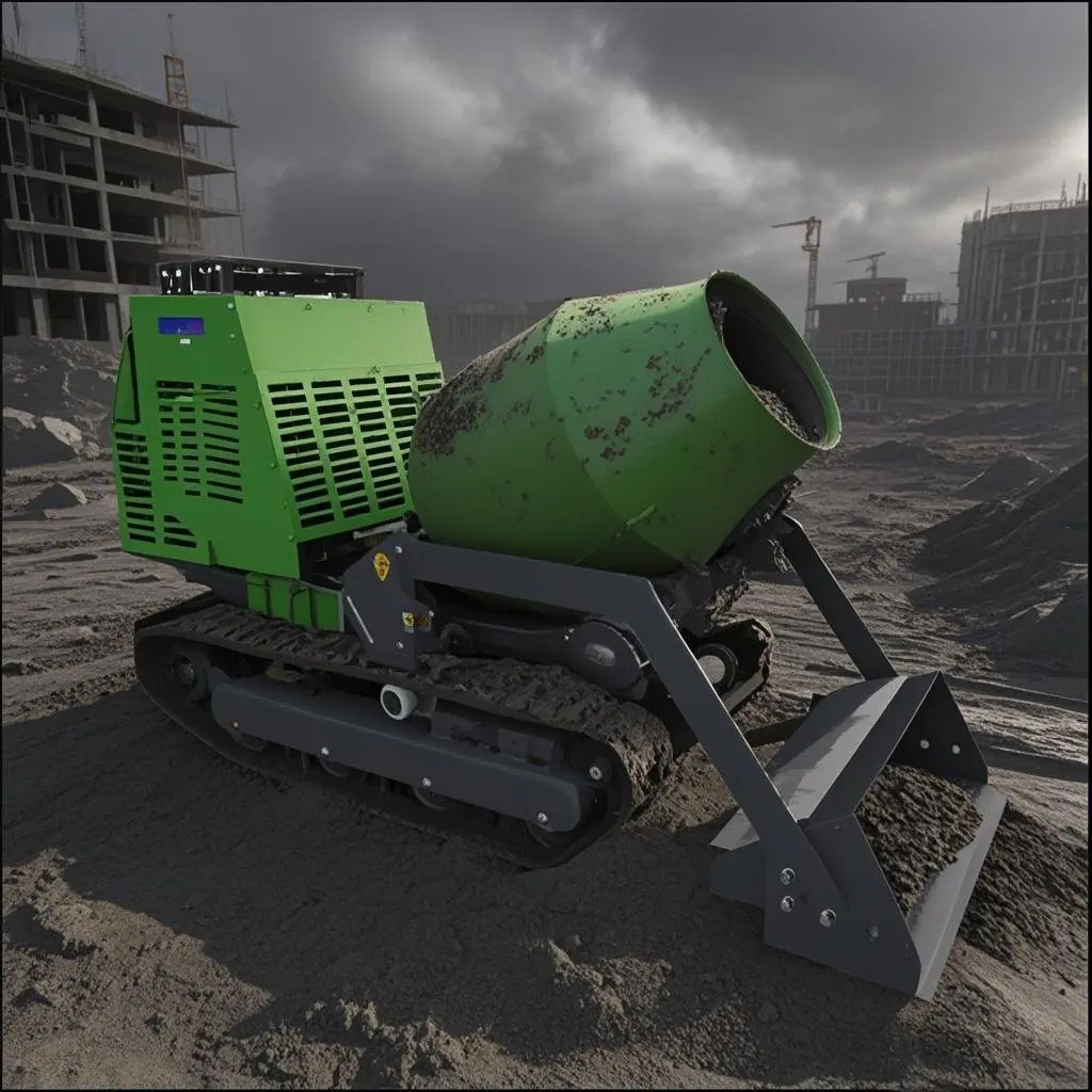 750kg auto loading multifunctional mini track concrete mixer ms 750