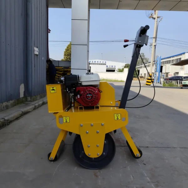 600kgwalk behind single drum vibratory roller sn 600